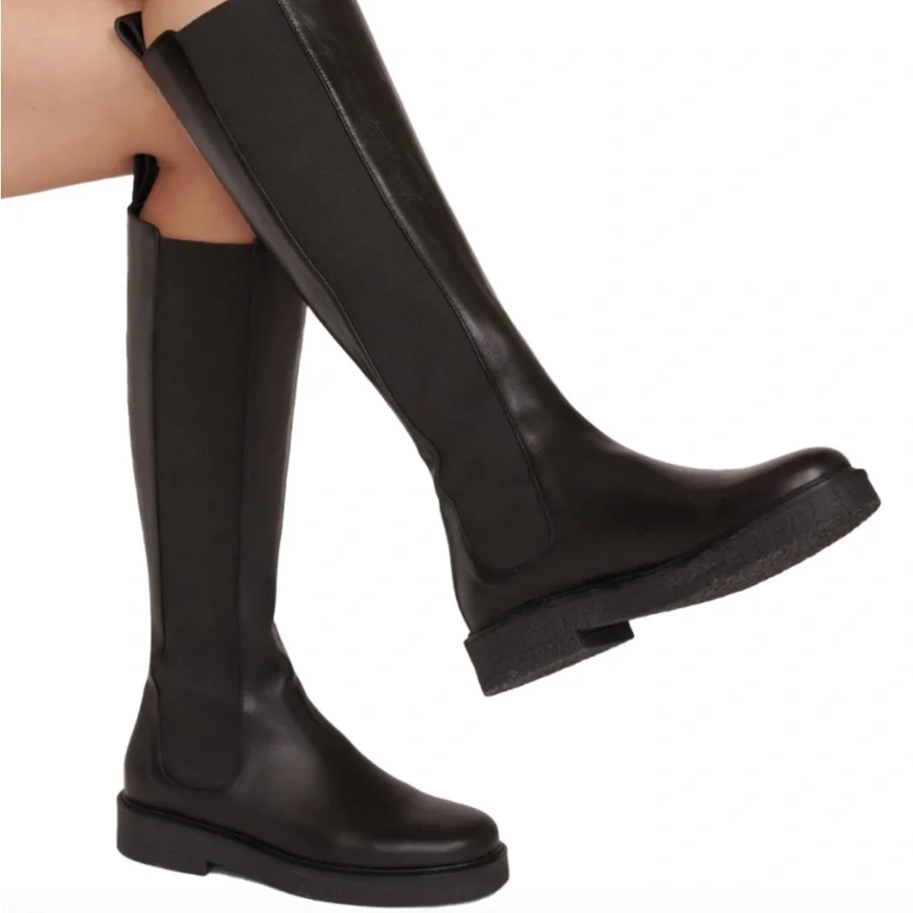 STAUD Black Over the Knee Boots